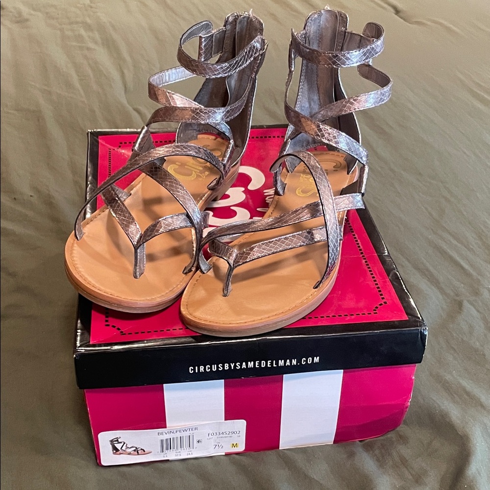 Circus by Sam Edelman Women's Metallic Strappy Sandals